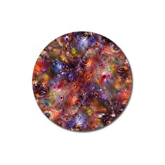 Fantasy Surreal Animals Psychedelic Pattern Magnet 3  (round) by danenraven