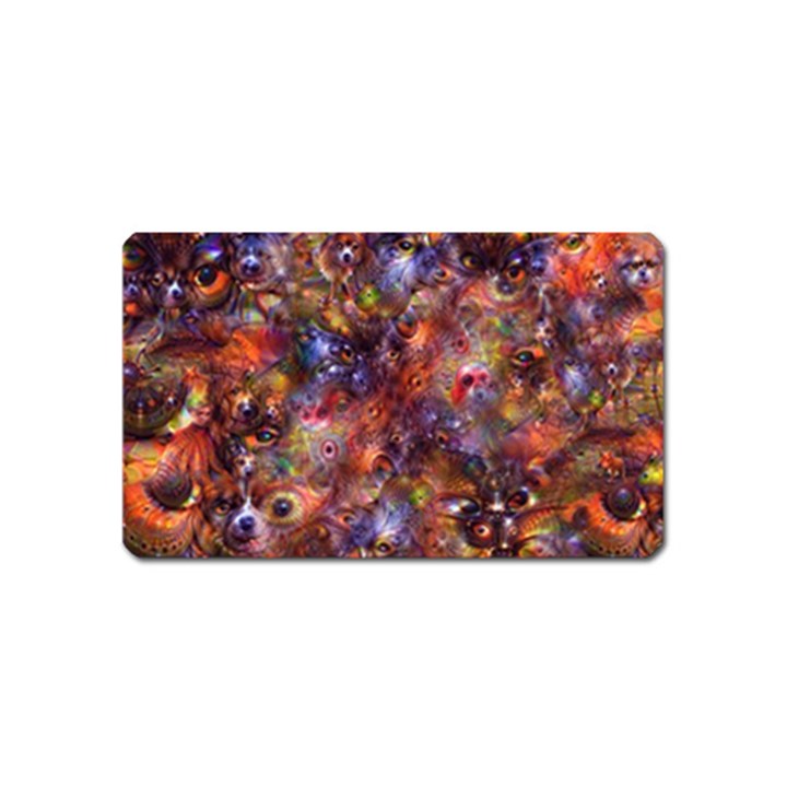 Fantasy Surreal Animals Psychedelic Pattern Magnet (Name Card)