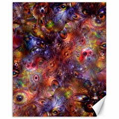 Fantasy Surreal Animals Psychedelic Pattern Canvas 16  X 20  by danenraven