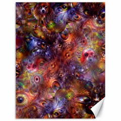 Fantasy Surreal Animals Psychedelic Pattern Canvas 18  x 24 