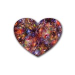 Fantasy Surreal Animals Psychedelic Pattern Rubber Coaster (Heart) Front