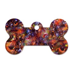 Fantasy Surreal Animals Psychedelic Pattern Dog Tag Bone (One Side)