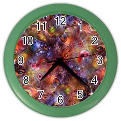 Fantasy Surreal Animals Psychedelic Pattern Color Wall Clock by danenraven