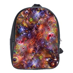 Fantasy Surreal Animals Psychedelic Pattern School Bag (Large)