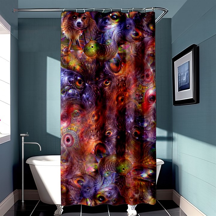 Fantasy Surreal Animals Psychedelic Pattern Shower Curtain 36  x 72  (Stall) 