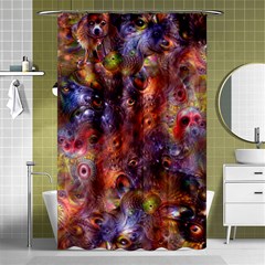 Fantasy Surreal Animals Psychedelic Pattern Shower Curtain 48  X 72  (small)  by danenraven