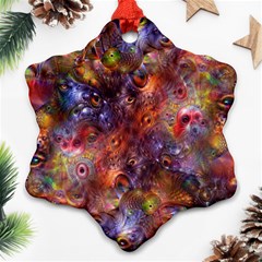 Fantasy Surreal Animals Psychedelic Pattern Ornament (Snowflake)