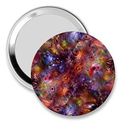 Fantasy Surreal Animals Psychedelic Pattern 3  Handbag Mirrors