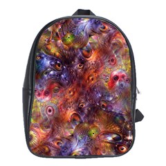 Fantasy Surreal Animals Psychedelic Pattern School Bag (XL)