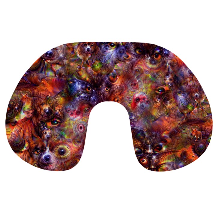 Fantasy Surreal Animals Psychedelic Pattern Travel Neck Pillow