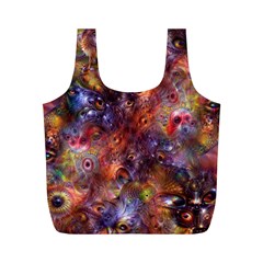 Fantasy Surreal Animals Psychedelic Pattern Full Print Recycle Bag (M)