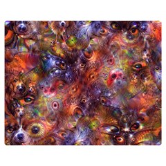 Fantasy Surreal Animals Psychedelic Pattern Double Sided Flano Blanket (Medium) 