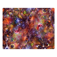 Fantasy Surreal Animals Psychedelic Pattern Double Sided Flano Blanket (Large) 