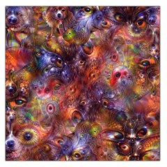 Fantasy Surreal Animals Psychedelic Pattern Square Satin Scarf (36  x 36 )