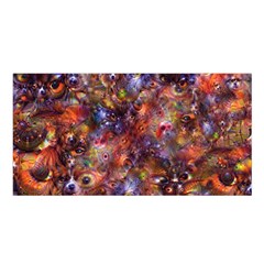 Fantasy Surreal Animals Psychedelic Pattern Satin Shawl 45  x 80 