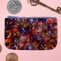 Fantasy Surreal Animals Psychedelic Pattern Large Coin Purse by danenraven