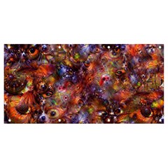 Fantasy Surreal Animals Psychedelic Pattern Banner and Sign 8  x 4 