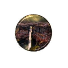 Waterfall Cascade Mountains Cliffs Northern Lights Hat Clip Ball Marker by danenraven