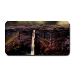 Waterfall Cascade Mountains Cliffs Northern Lights Medium Bar Mat by danenraven