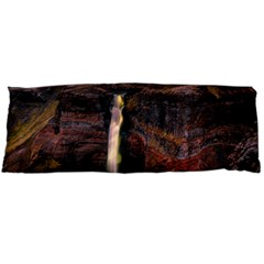 Waterfall Cascade Mountains Cliffs Northern Lights Body Pillow Case (dakimakura) by danenraven