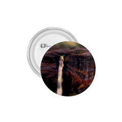 Waterfall Cascade Mountains Cliffs Northern Lights 1 75  Buttons by danenraven