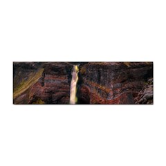 Waterfall Cascade Mountains Cliffs Northern Lights Sticker (bumper) by danenraven