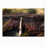 Waterfall Cascade Mountains Cliffs Northern Lights Postcard 4 x 6  (Pkg of 10) Front