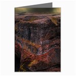 Waterfall Cascade Mountains Cliffs Northern Lights Greeting Cards (Pkg of 8) Left