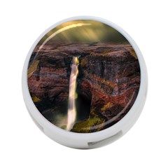 Waterfall Cascade Mountains Cliffs Northern Lights 4-port Usb Hub (one Side) by danenraven