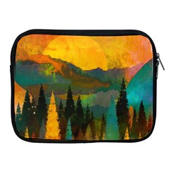 Trees Mountains Sun Sunrise Warm Red Yellow Apple Ipad 2/3/4 Zipper Cases by danenraven