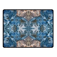 Turquoise Symmetry Fleece Blanket (small) by kaleidomarblingart