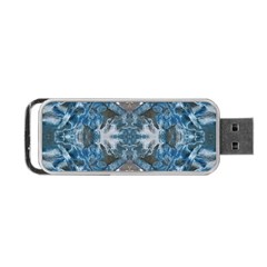 Turquoise Symmetry Portable Usb Flash (two Sides) by kaleidomarblingart