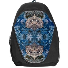 Turquoise Symmetry Backpack Bag by kaleidomarblingart