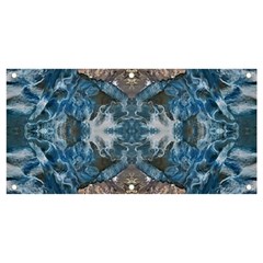 Turquoise Symmetry Banner And Sign 4  X 2  by kaleidomarblingart