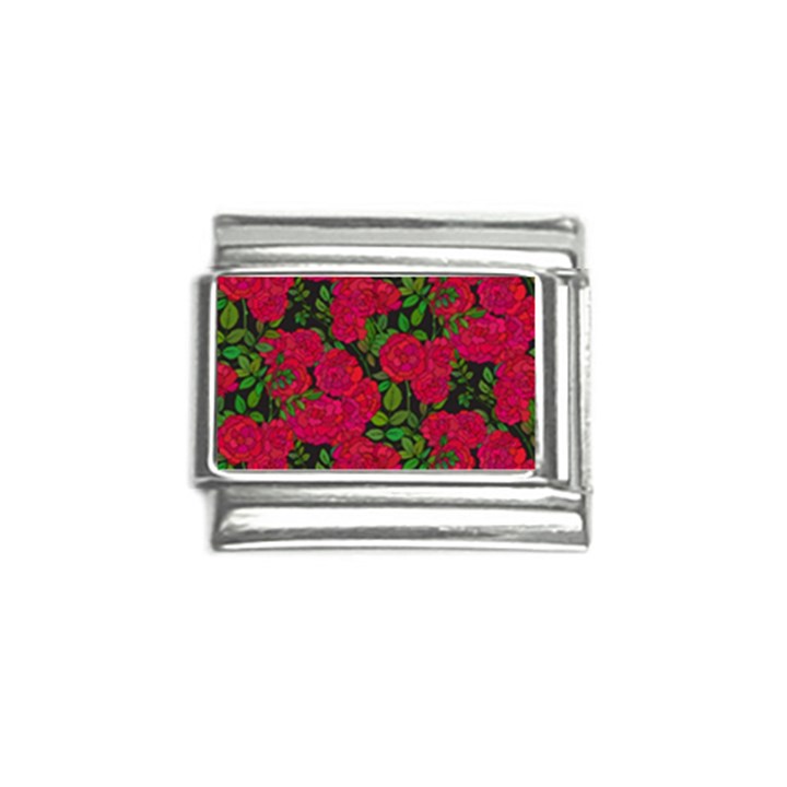 Seamless-pattern-with-colorful-bush-roses Italian Charm (9mm)