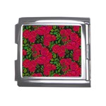 Seamless-pattern-with-colorful-bush-roses Mega Link Italian Charm (18mm) Front