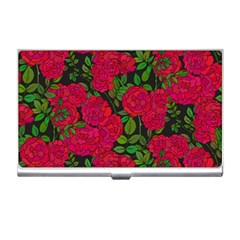 Seamless-pattern-with-colorful-bush-roses Business Card Holder by BangZart