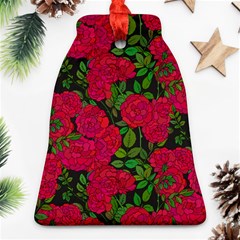 Seamless-pattern-with-colorful-bush-roses Bell Ornament (two Sides)