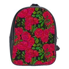 Seamless-pattern-with-colorful-bush-roses School Bag (xl) by BangZart