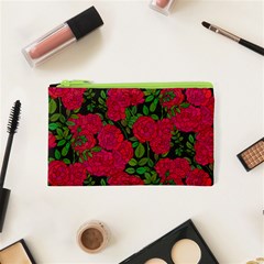 Seamless-pattern-with-colorful-bush-roses Cosmetic Bag (xs) by BangZart