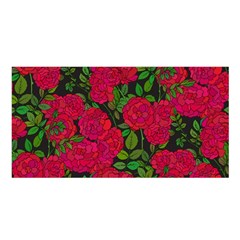 Seamless-pattern-with-colorful-bush-roses Satin Shawl 45  X 80  by BangZart