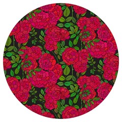 Seamless-pattern-with-colorful-bush-roses Round Trivet by BangZart