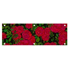 Seamless-pattern-with-colorful-bush-roses Banner And Sign 6  X 2  by BangZart