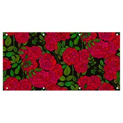 Seamless-pattern-with-colorful-bush-roses Banner And Sign 8  X 4 