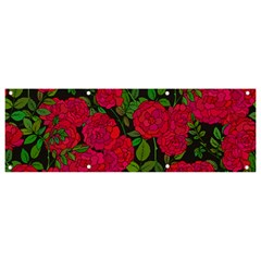 Seamless-pattern-with-colorful-bush-roses Banner And Sign 9  X 3 