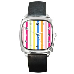 Stripes-g9dd87c8aa 1280 Square Metal Watch by Smaples