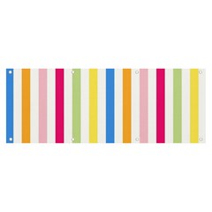 Striped Banner And Sign 8  X 3 