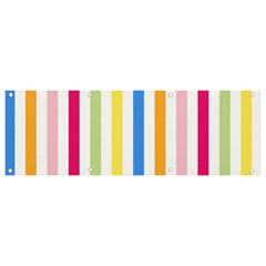 Striped Banner And Sign 9  X 3 