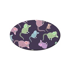 Animals Mouse Cartoon Sticker Oval (100 Pack) by artworkshop