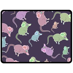 Animals Mouse Cartoon Fleece Blanket (large)  by artworkshop